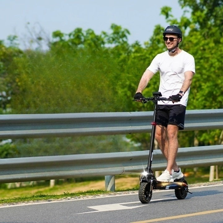 “iX3 SpeedMaster: Travel further and faster with an innovative scooter.” 