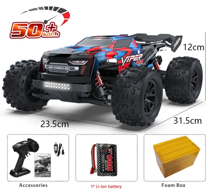 “MonsterX 4WD: Explore extreme terrain with the new high-speed Monster.” 