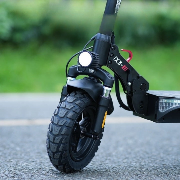 “iX3 SpeedMaster: Travel further and faster with an innovative scooter.” 