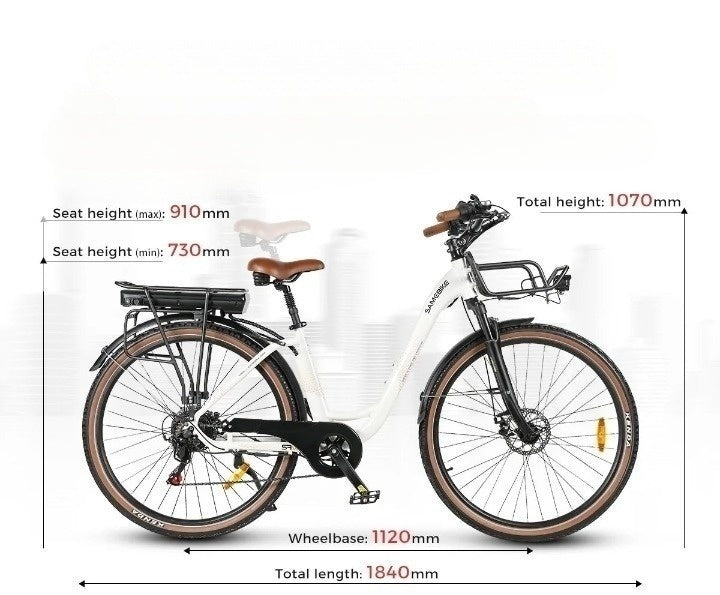 “Urban Commuter: E-bike 28", 500W, 36V, 13AH, no plegable, ciudad.”