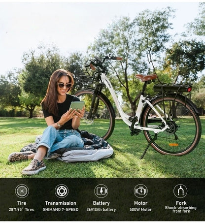 “Urban Commuter: E-bike 28", 500W, 36V, 13AH, no plegable, ciudad.”