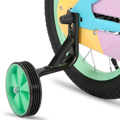 “14" KidsBike: Explora con confianza: bicicleta con estabilizadores y frenos de mano.”